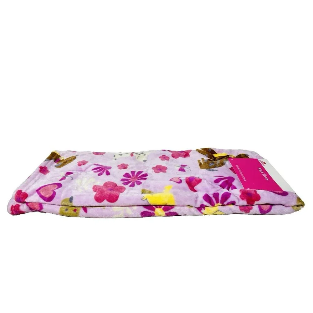 Way To Celebrate Cute Puppy Dogs Velvet Plush Throw Blanket 50